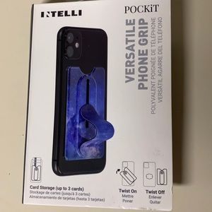 Intelli pockit versatile phone grip card storage